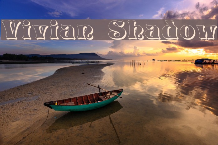 Vivian Shadow Font examples