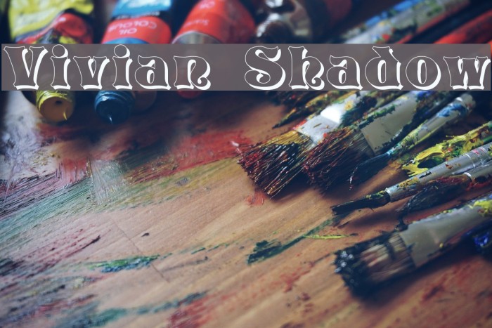 Vivian Shadow Font examples