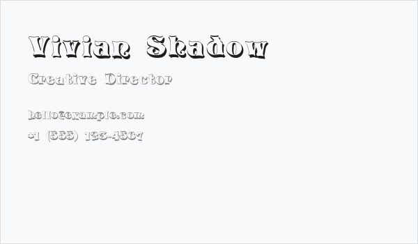 Vivian Shadow Business Card