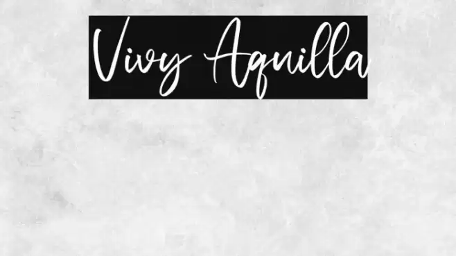 Vivy Aquilla Font examples