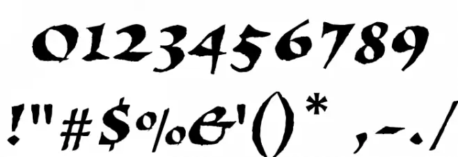 Viza Font Alte caractere