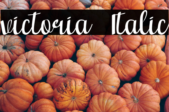 victoria  Italic Example 3