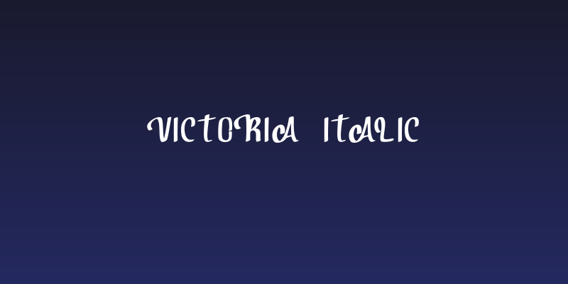 victoria  Italic Social Header