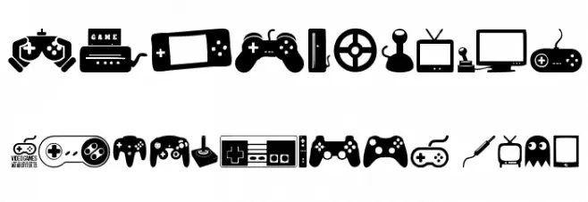 video games Font OTHER CHARS