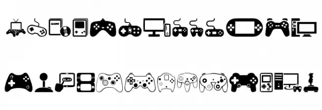 video games 字体 大写