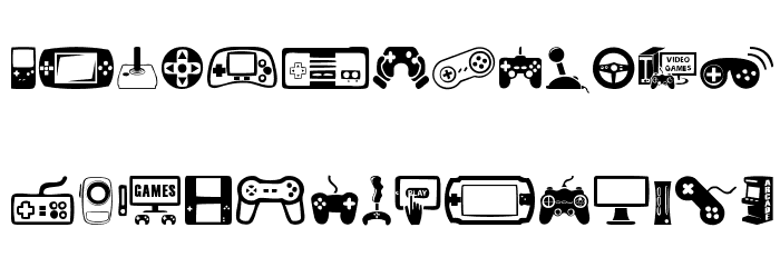 video games Font LOWERCASE