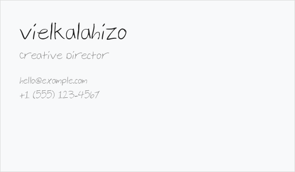 vielkalahizo Business Card