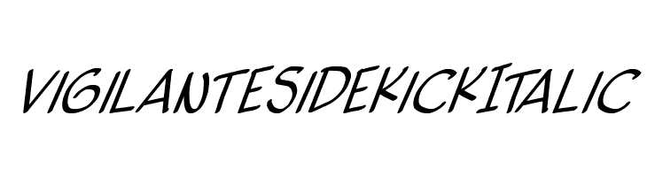 vigilante sidekick Italic  नि: शुल्क फ़ॉन्ट्स डाउनलोड
