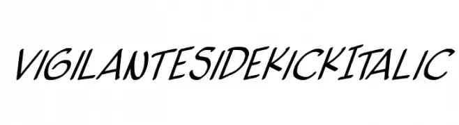 vigilante sidekick Italic  font caratteri gratis