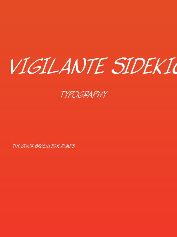 vigilante sidekick Italic Poster