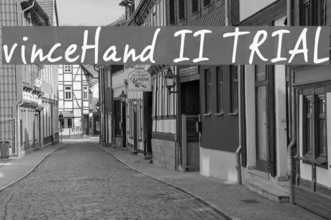 vinceHand II TRIAL Font examples