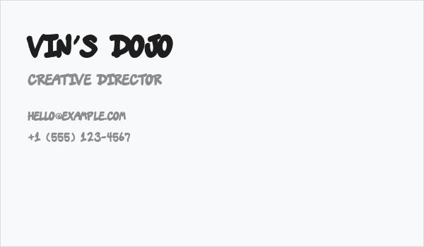 vin's dojo Business Card