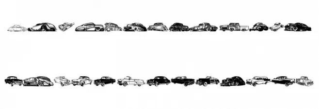 vintage auto cars tfb Schriftart Groß