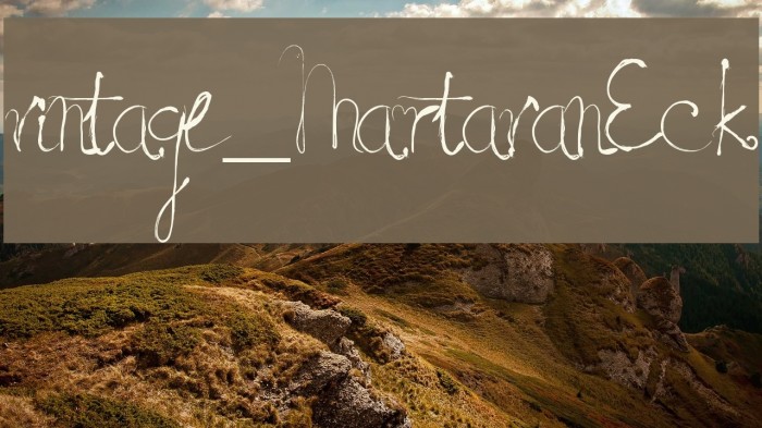 vintage_MartavanEck Font examples