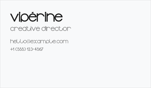 vipérine Business Card