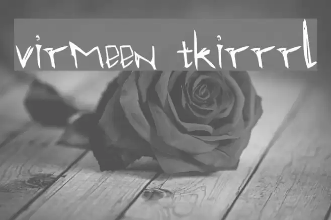 virmeen tkirrrl Font examples