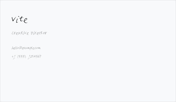 vite Business Card
