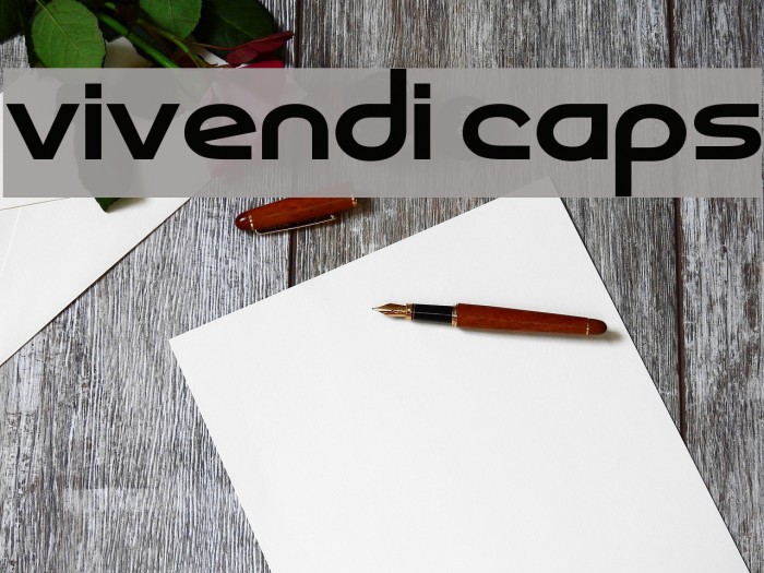 vivendi caps Font examples