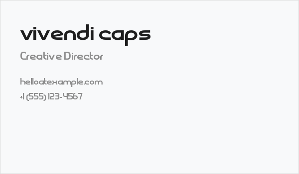 vivendi caps Business Card