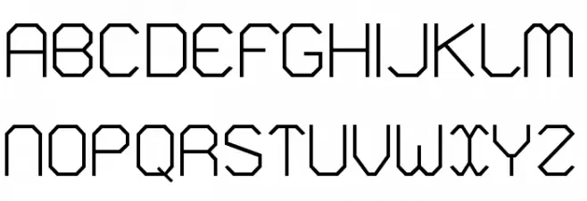 VLOBJ Schriftart Groß