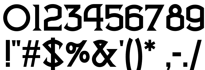 Vlaanderen Chiseled NF フォント その他の文字
