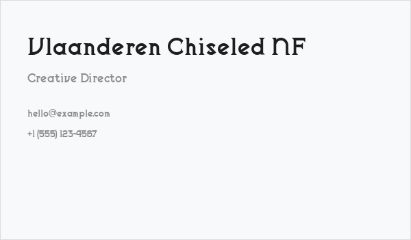 Vlaanderen Chiseled NF Business Card