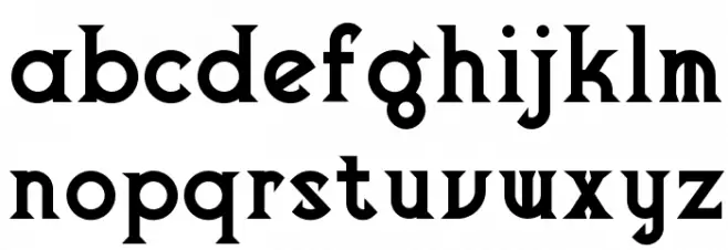 Vlaanderen Chiseled NF Caratteri MINUSCOLO