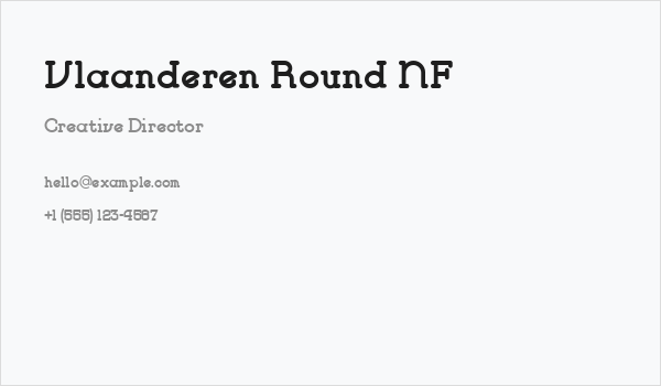 Vlaanderen Round NF Business Card