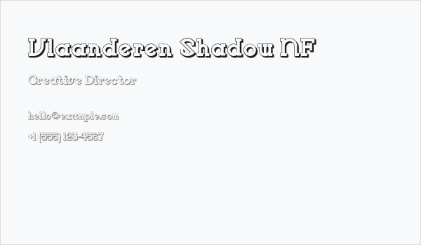 Vlaanderen Shadow NF Business Card