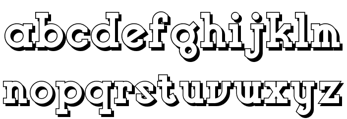 Vlaanderen Shadow NF Font LOWERCASE