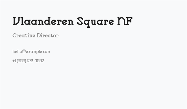 Vlaanderen Square NF Business Card
