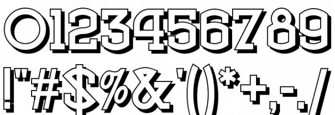 VlaanderenShadowNF Font OTHER CHARS