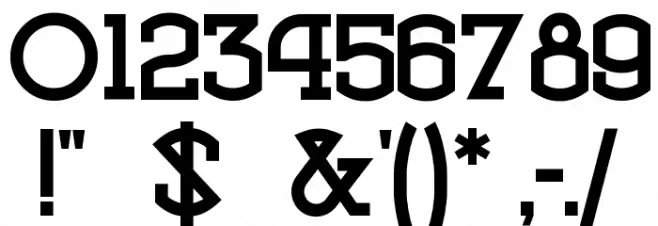 VlaanderenSquare フォント その他の文字