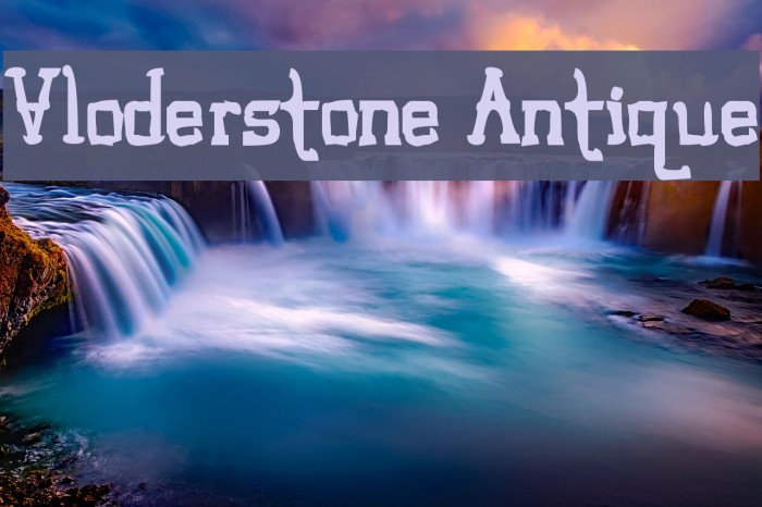 Vloderstone Antique Font examples