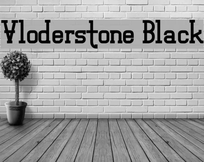 Vloderstone Black Font examples