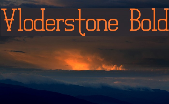 Vloderstone Bold Font examples