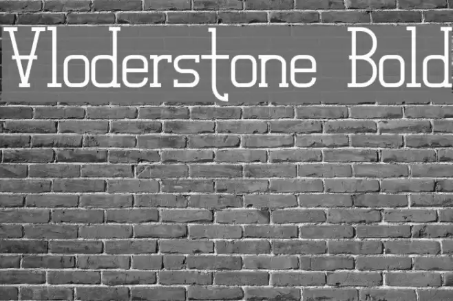 Vloderstone Bold 字体 examples