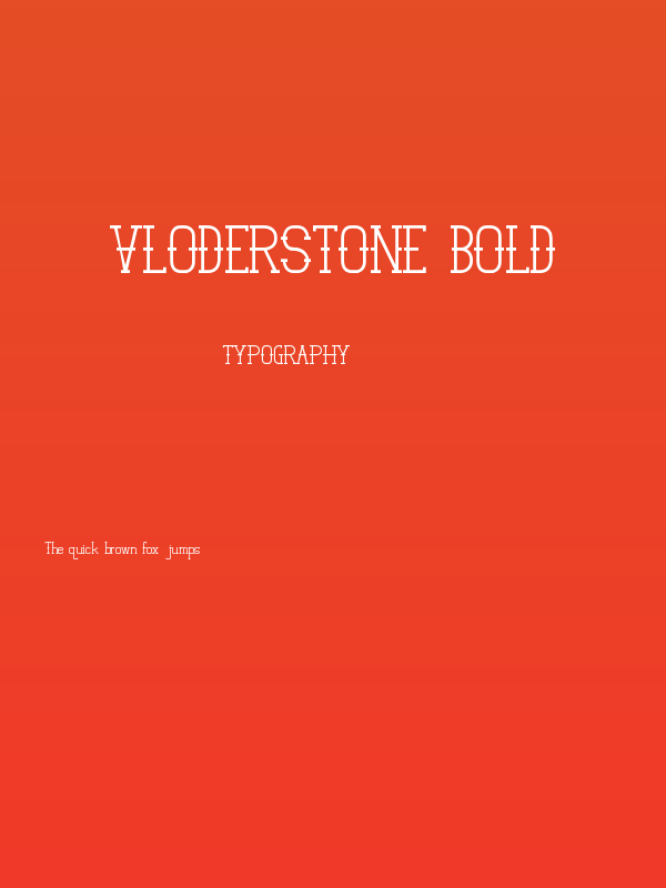 Vloderstone Bold Poster