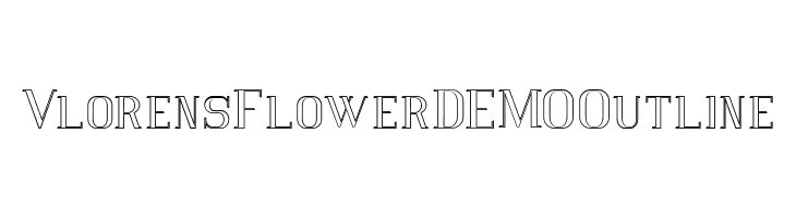 Vlorens Flower DEMO Outline  Скачать бесплатные шрифты