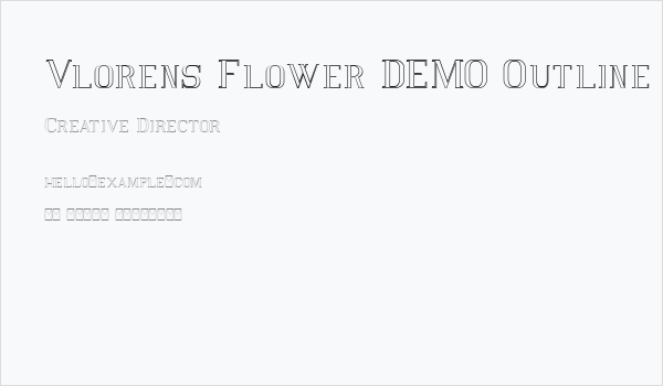 Vlorens Flower DEMO Outline Business Card