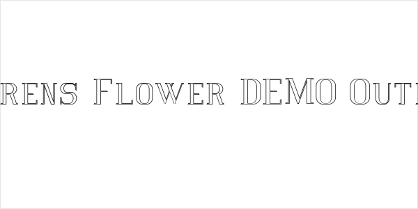 Vlorens Flower DEMO Outline Logo