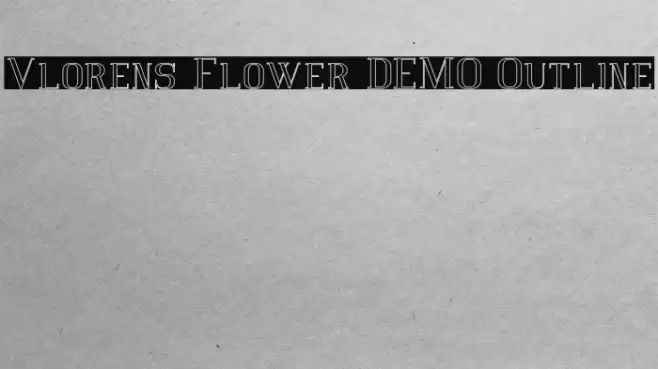 Vlorens Flower DEMO Outline Font examples