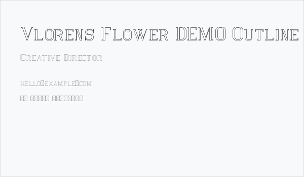 Vlorens Flower DEMO Outline Business Card