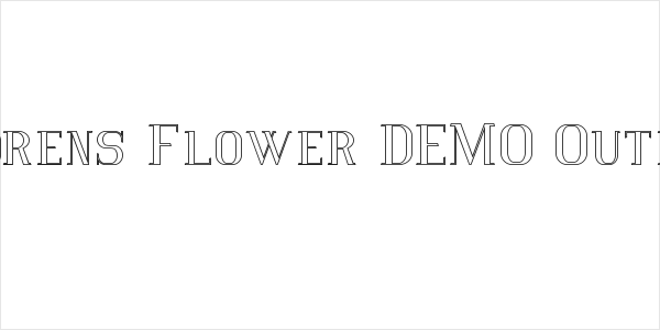 Vlorens Flower DEMO Outline Logo