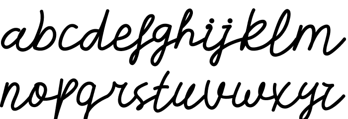 Vlorens Flower DEMO Script Font LOWERCASE
