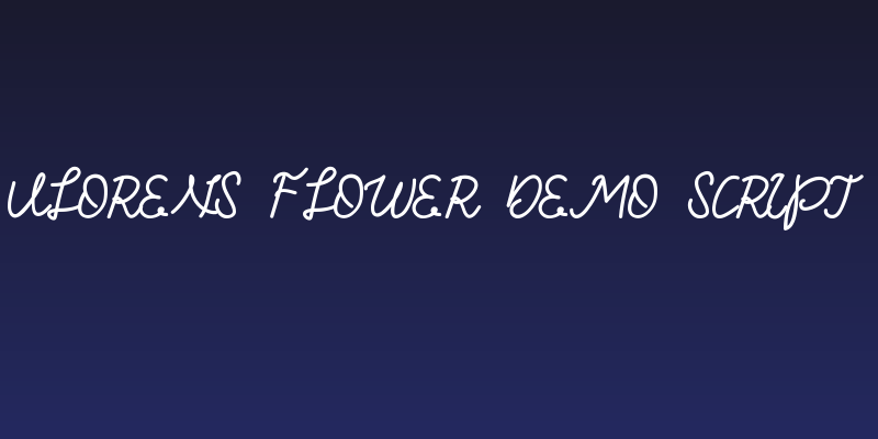 Vlorens Flower DEMO Script Social Header