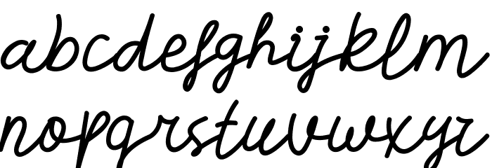 Vlorens Flower DEMO Script Font LOWERCASE