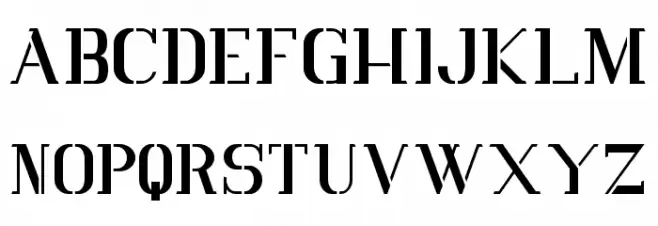 Vlorens Flower DEMO Stencil Font Litere mari