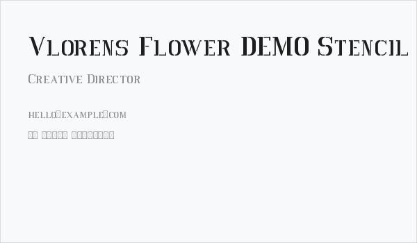 Vlorens Flower DEMO Stencil Business Card