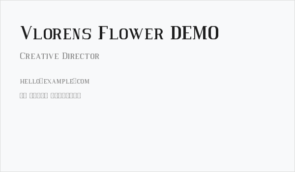 Vlorens Flower DEMO Business Card